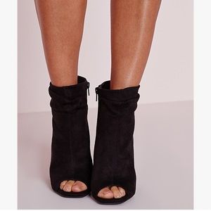 Geox respira peep toe ankle boots